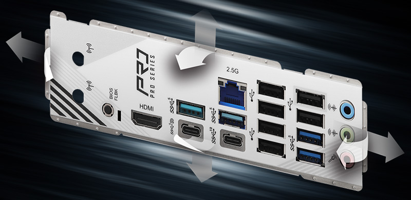 Flexible Integrated I/O Shield